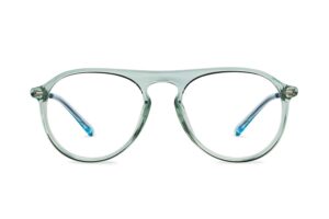 Kính mắt Aviator Full Rim trong suốt màu xanh lá cây