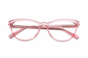 Kính mắt mèo Full Rim trong suốt màu hồng